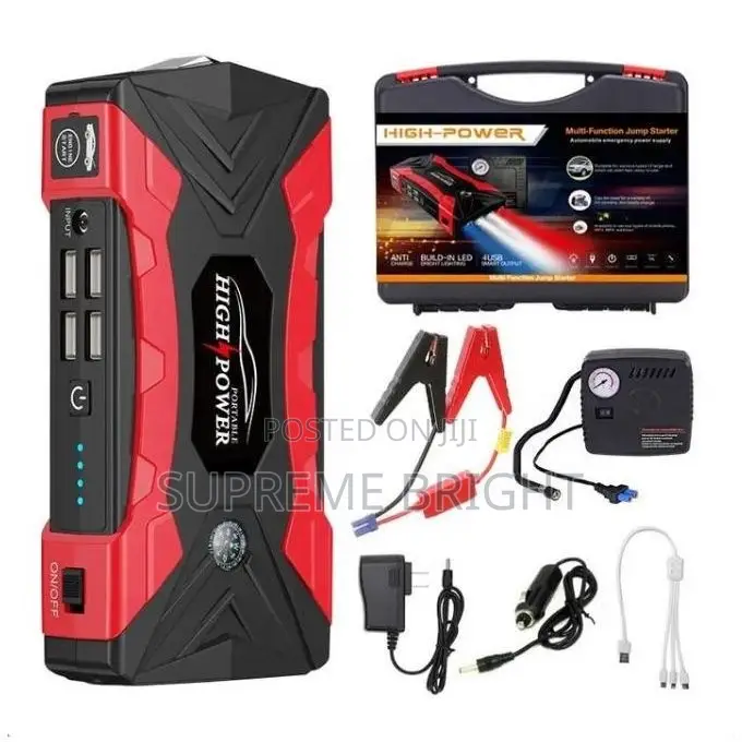 High Power Multi Purpose Jump Starter Kit With Tyre Inflator