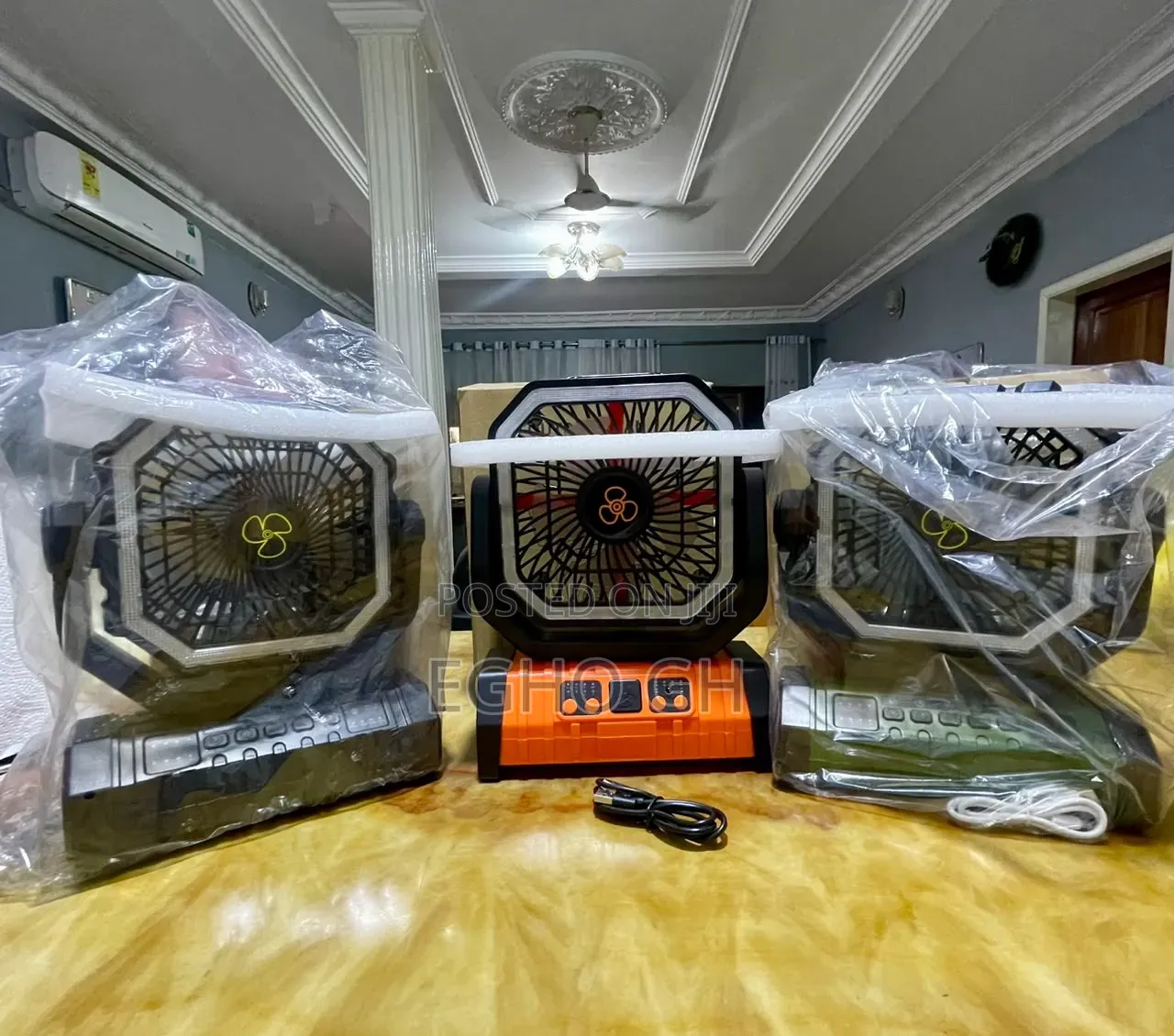 Chargeable Fans + Light