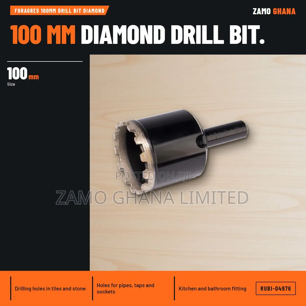 Foragres 100Mm Drill Bit Diamond - RUBI-04976