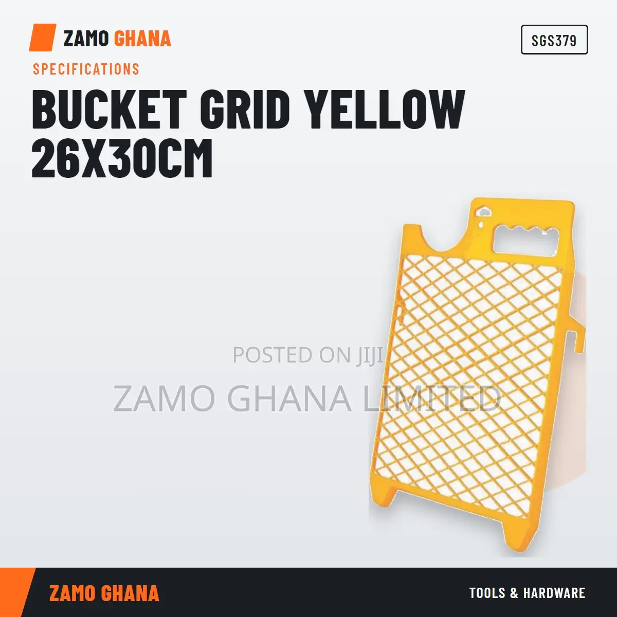 Bucket Grid Yellow 26X30Cm - SGS379