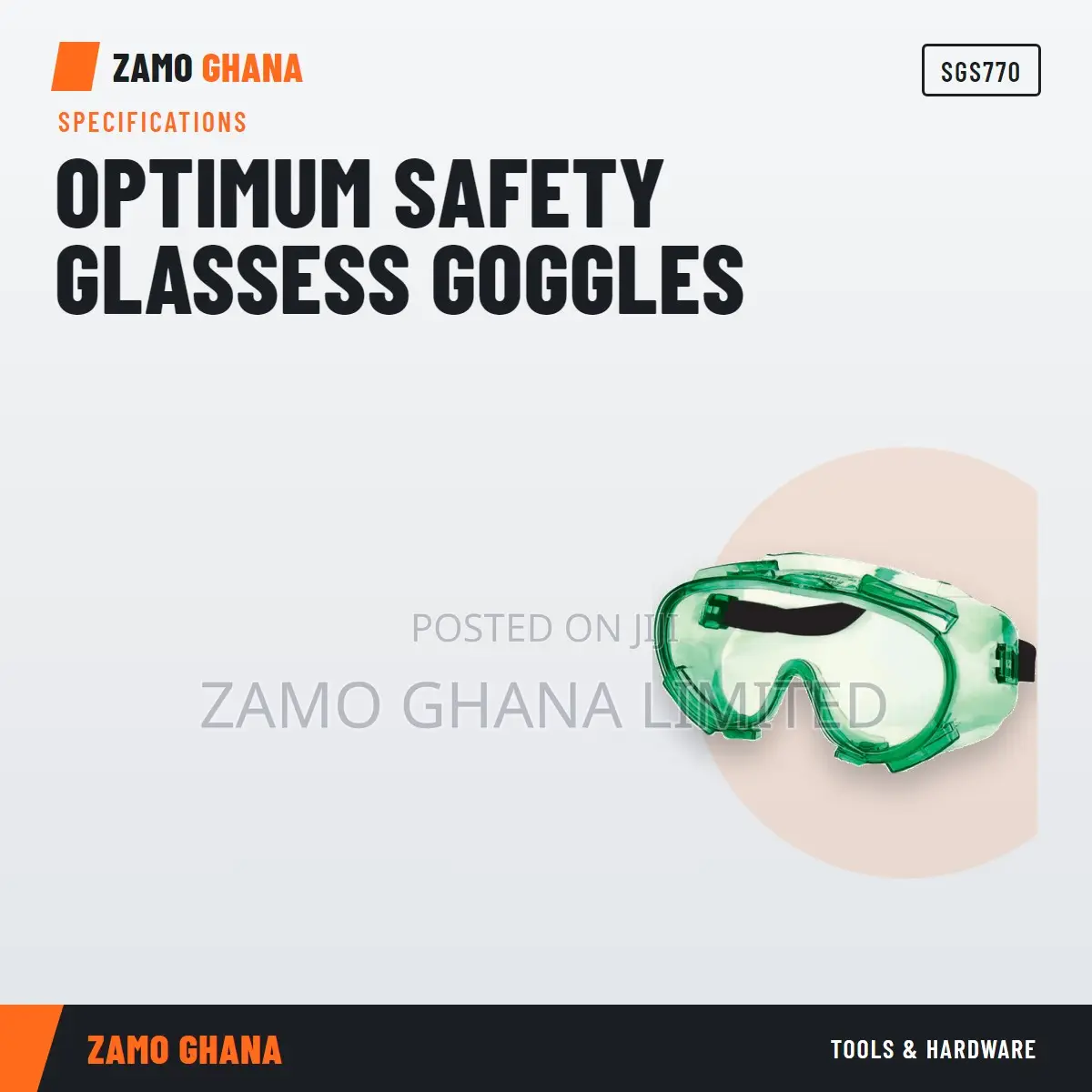 Optimum Safety Glassess Goggles - SGS770