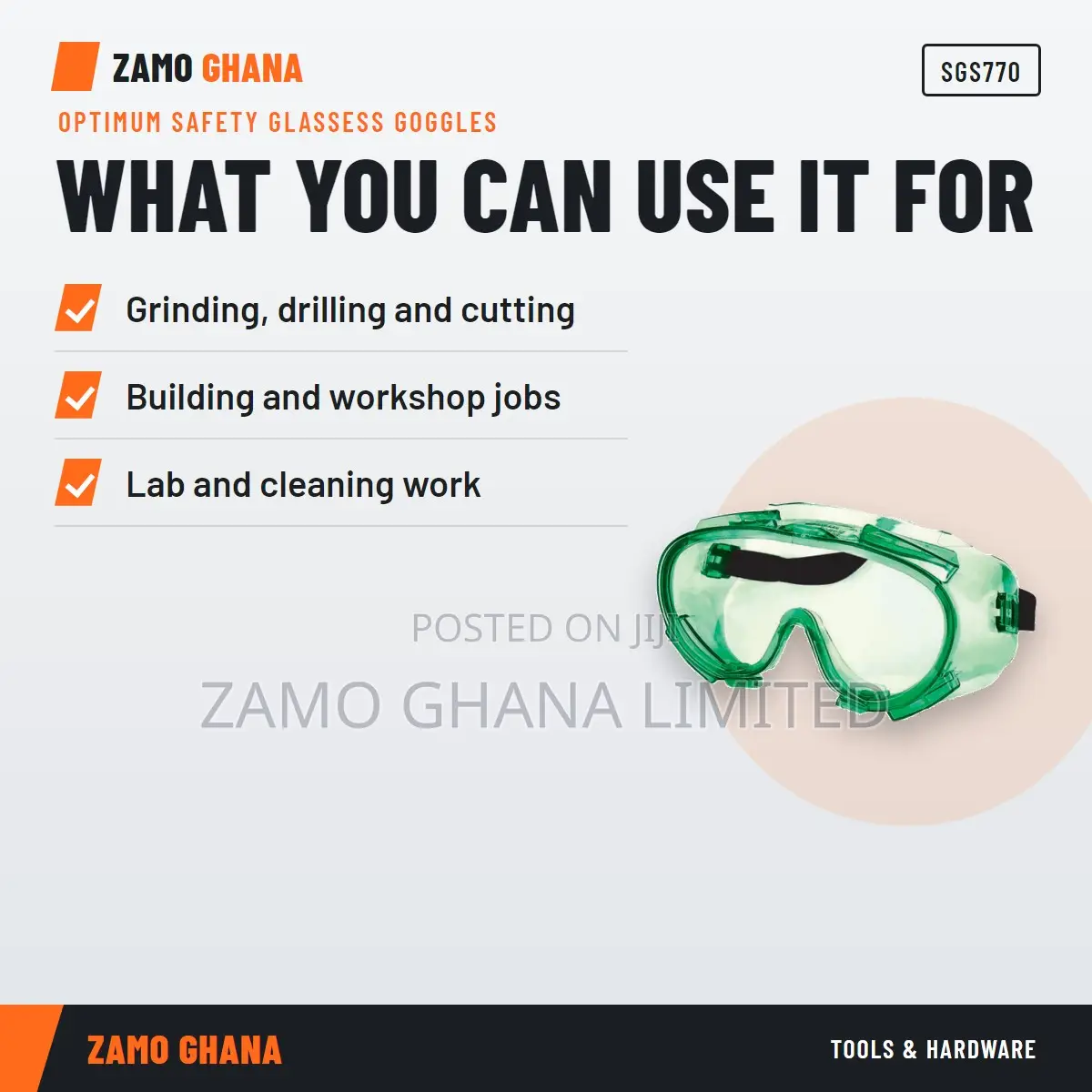 Optimum Safety Glassess Goggles - SGS770