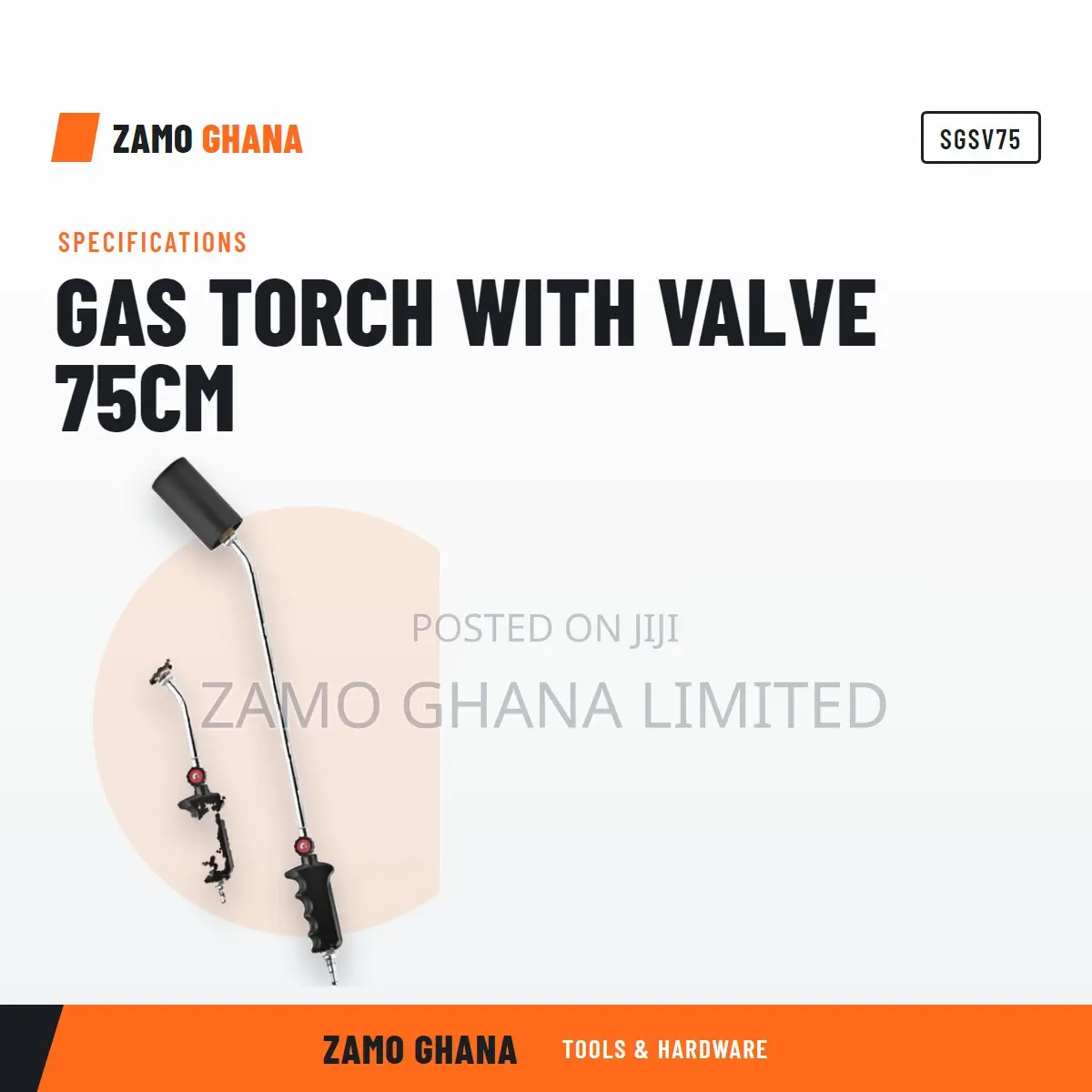 Gas Torch With Valve 75Cm - SGSV75