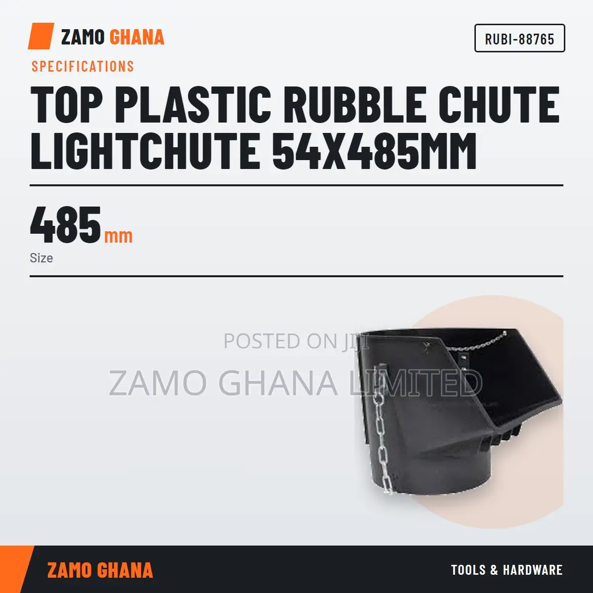 Top Plastic Rubble Chute Lightchute 54X485Mm - RUBI-88765