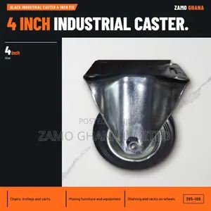 Black Industrial Caster 4 Inch Fix - 205-100