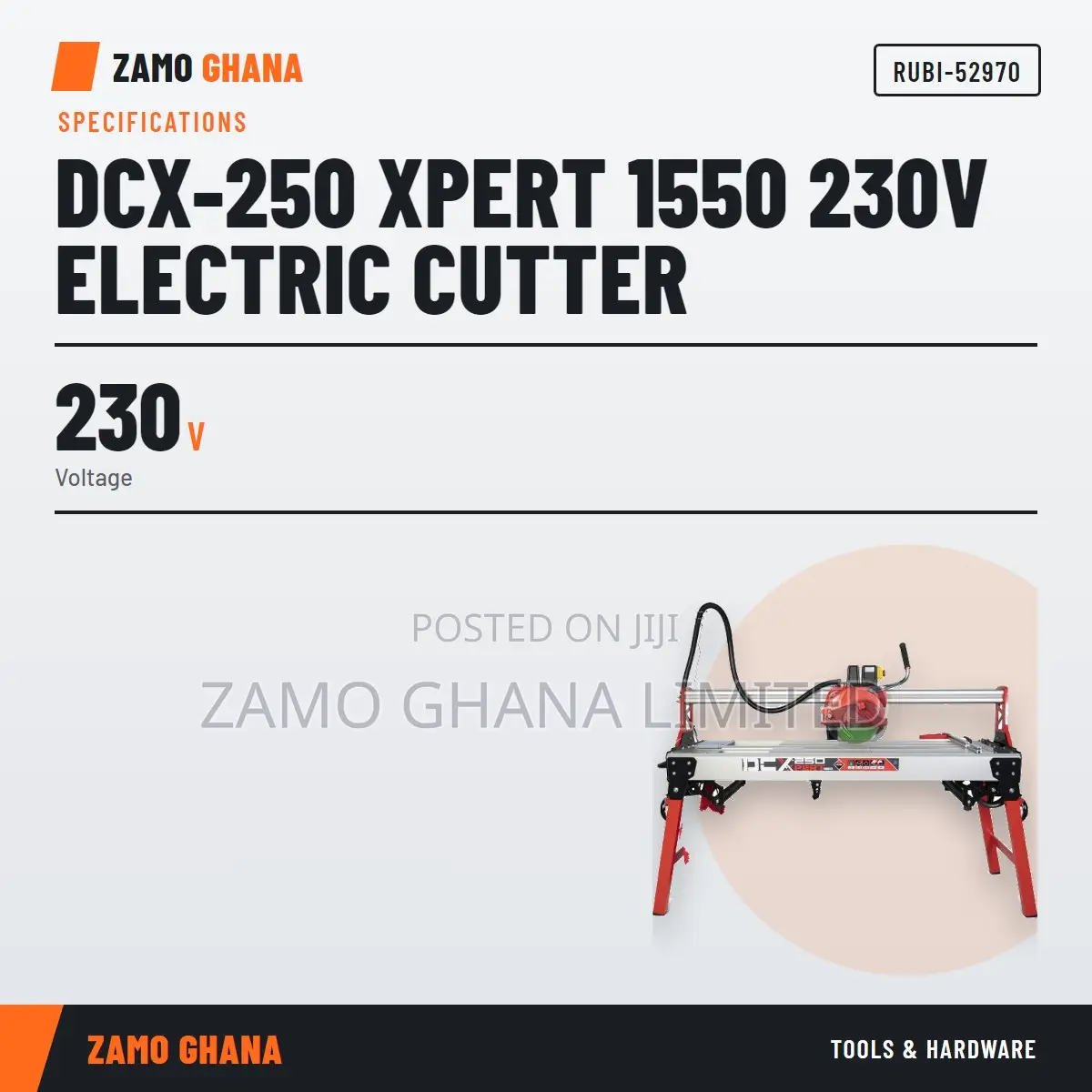DCX-250 Xpert 1550 230V Electric Cutter - RUBI-52970