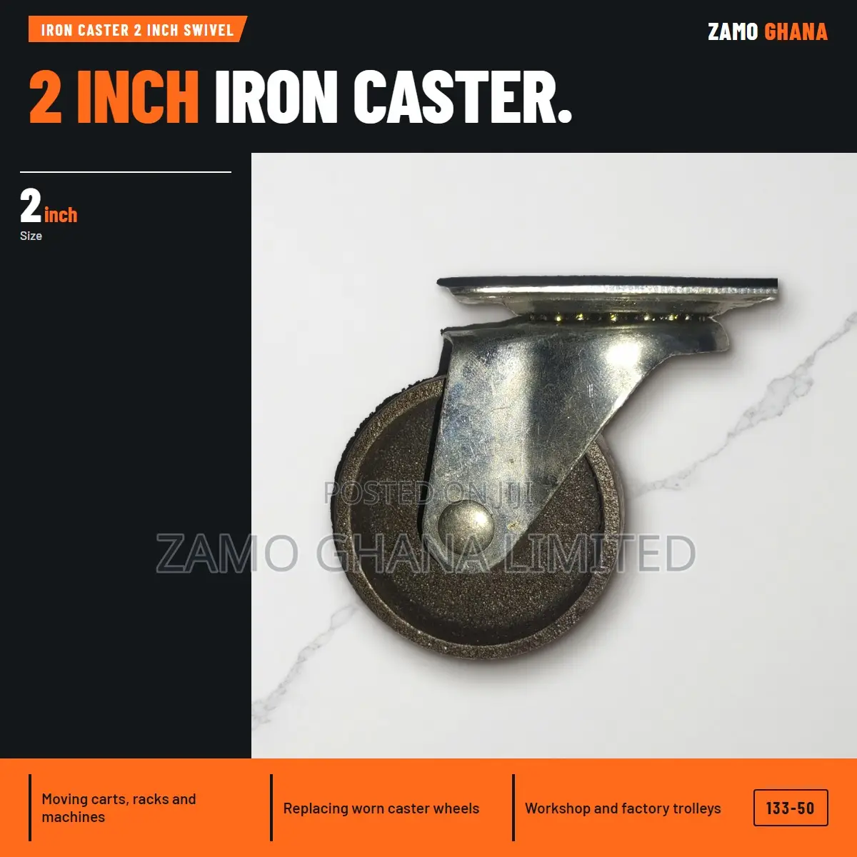 Iron Caster 2 Inch Swivel - 133-50
