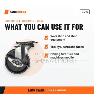Iron Caster 3 Inch Swivel + Brake - 134-75