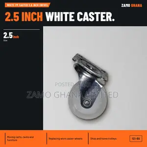 White Pp Caster 2.5 Inch Swivel - 121-60