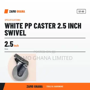 White Pp Caster 2.5 Inch Swivel - 121-60