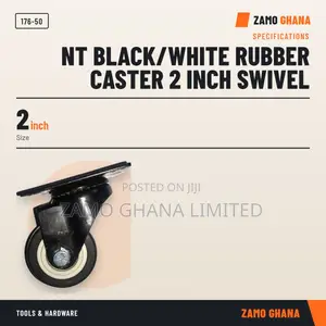 Nt Black/White Rubber Caster 2 Inch Swivel - 176-50