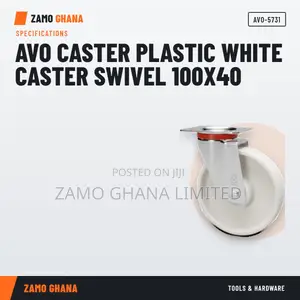 Avo Caster Plastic White Caster Swivel 100X40 - AVO-5731