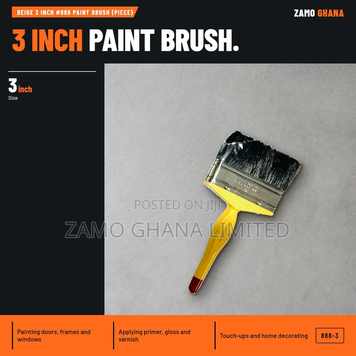 Beige 3 Inch #888 Paint Brush (Piece) - 888-3