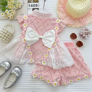 Premium Girls’ Pink Lace 2-Piece Set / Age 3-8Yeaes