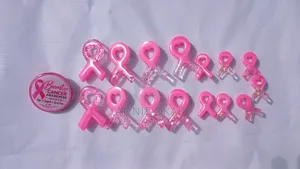 Resin Breast Cancer Awareness Brooches - Different Shapes and Sizes