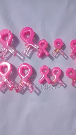 Resin Breast Cancer Awareness Brooches - Different Shapes and Sizes