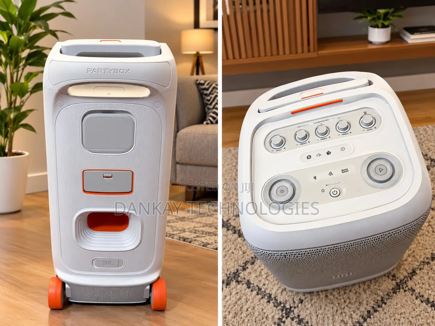 Original JBL Partybox 320 Wireless Bluetooth Speaker (White))