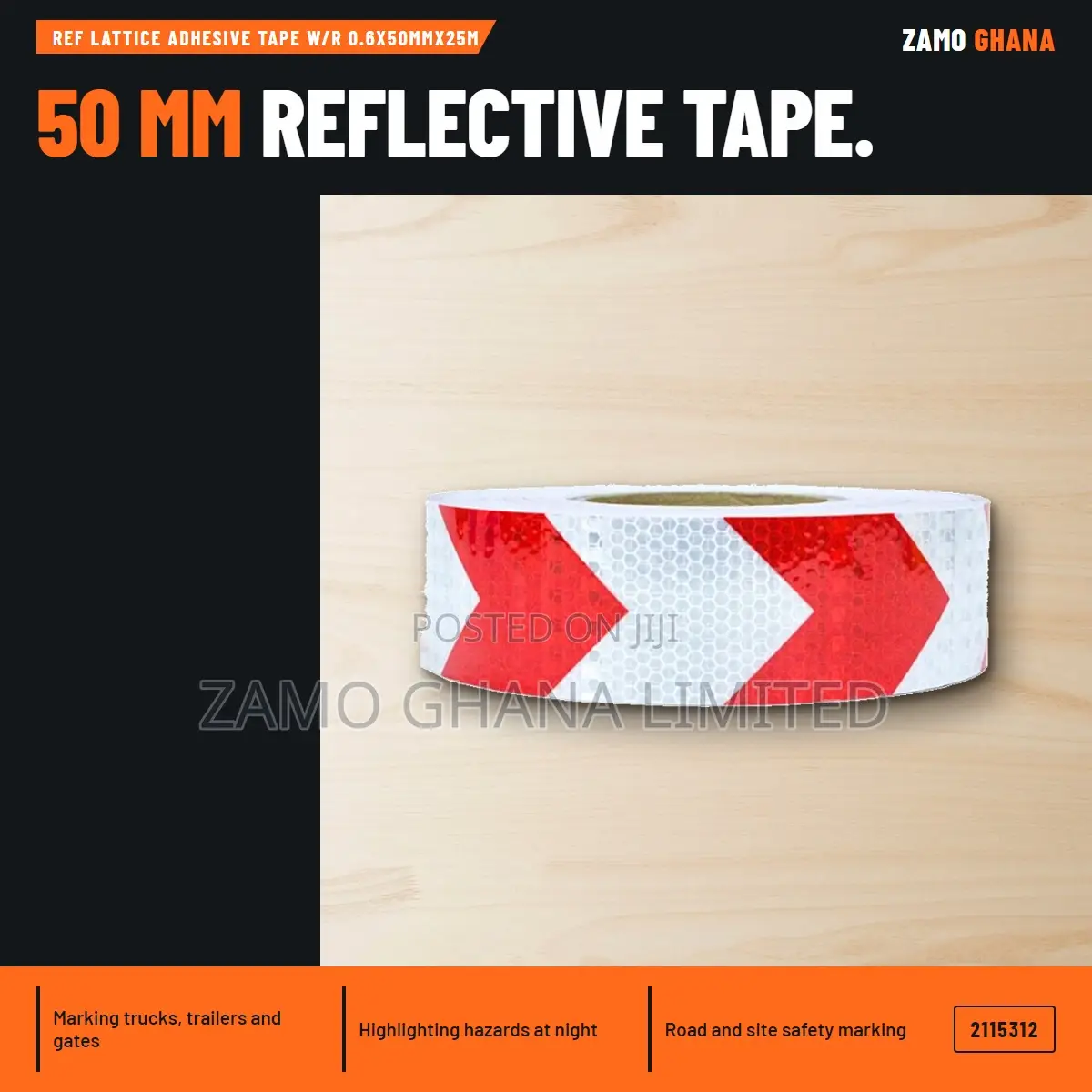 Ref Lattice Adhesive Tape W/R 0.6X50Mmx25M -