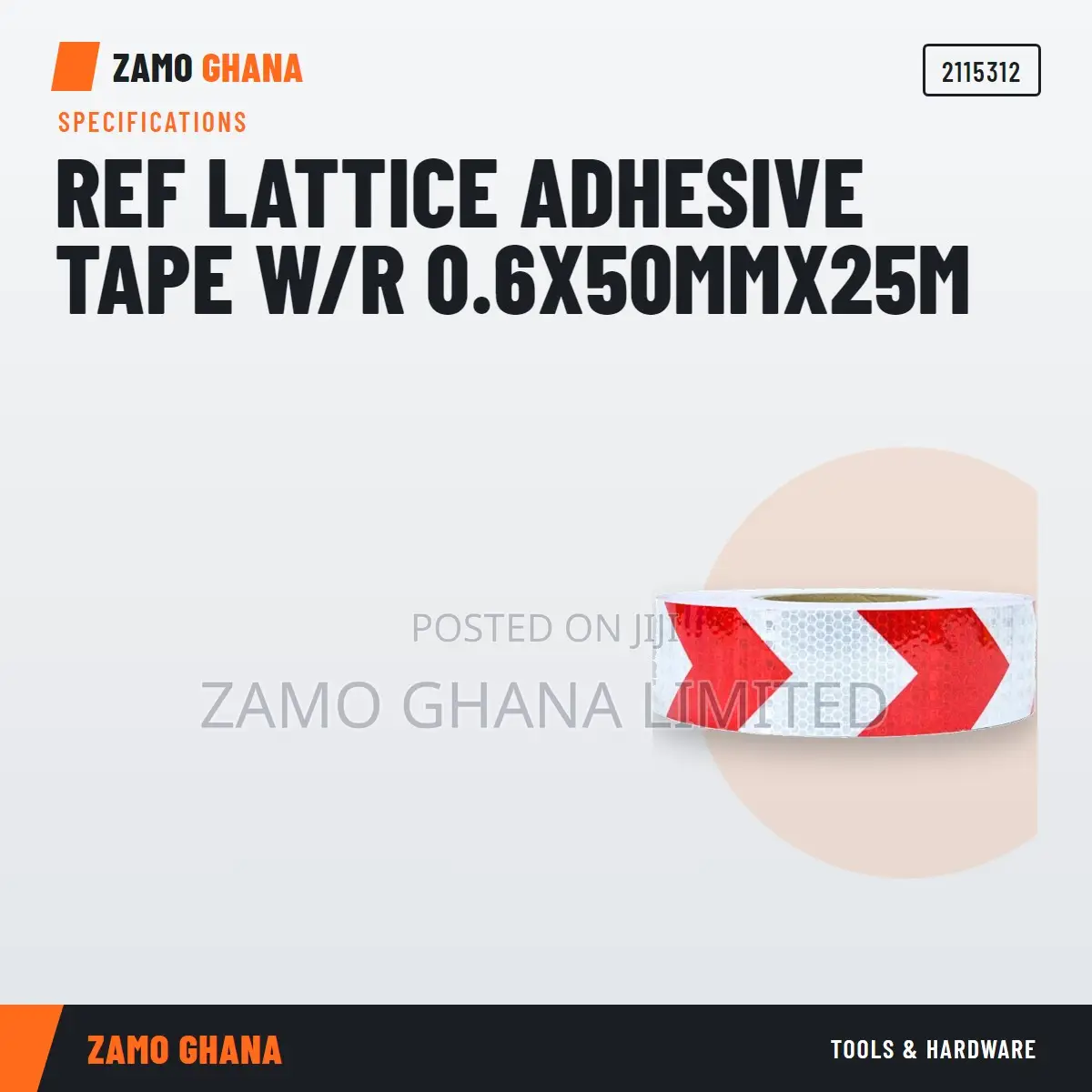 Ref Lattice Adhesive Tape W/R 0.6X50Mmx25M -
