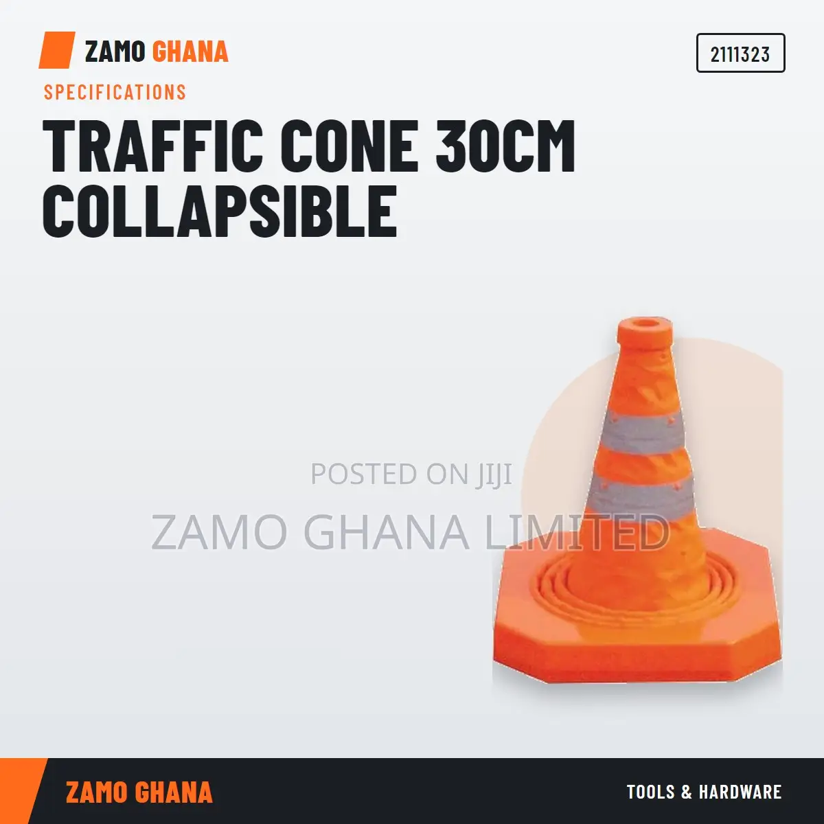 Traffic Cone 30Cm Collapsible