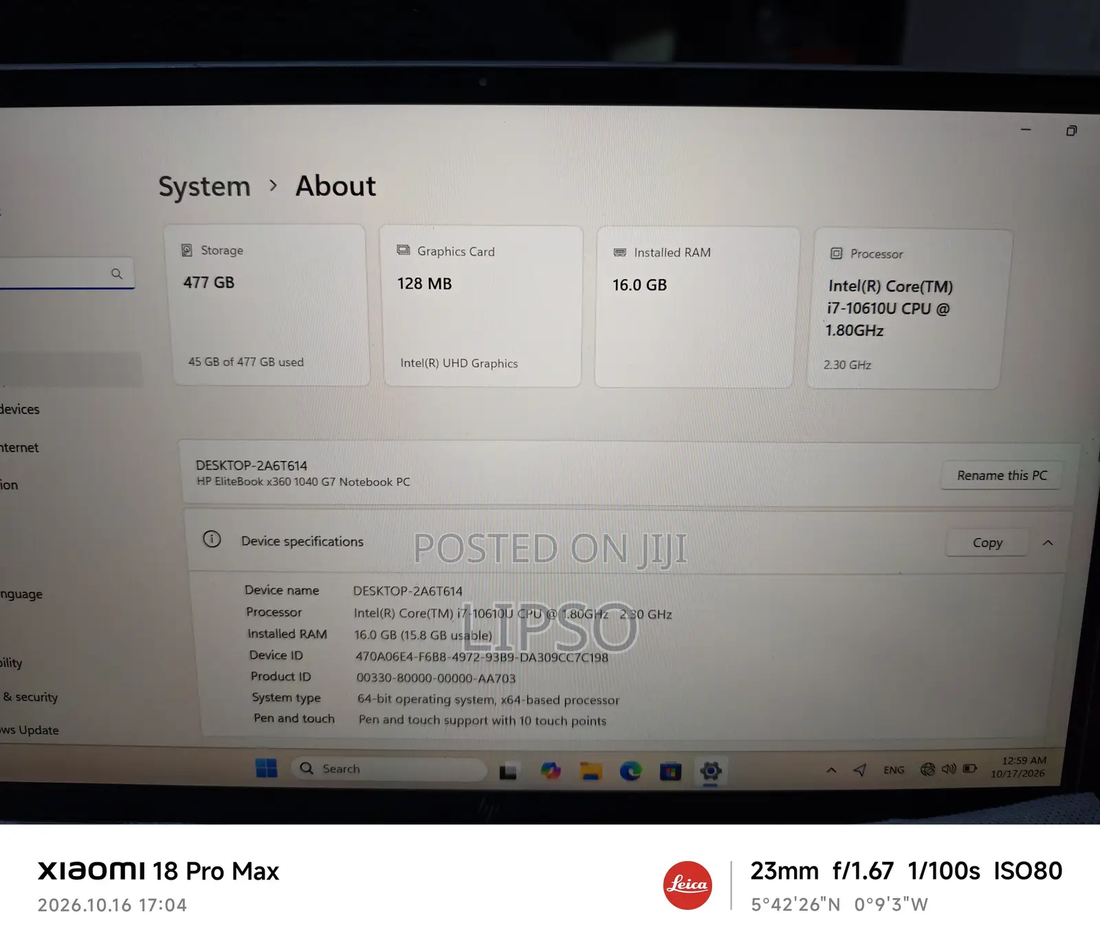 New Laptop HP EliteBook x360 1040 G7 16GB Intel Core i7 SSD 512GB