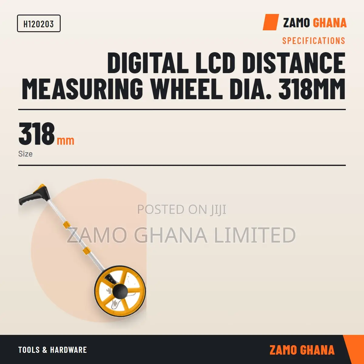 Digital LCD Distance Measuring Wheel Dia. 318Mm - H120203