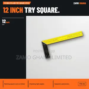 12 Inch Yellow Try Square Steel - YTS-12