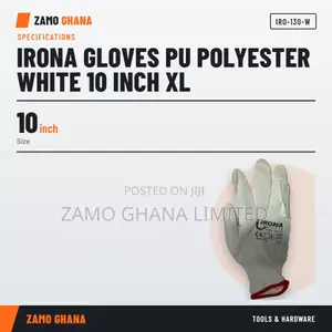 Irona Gloves Pu Polyester White 10 Inch Xl - IRO-130-W