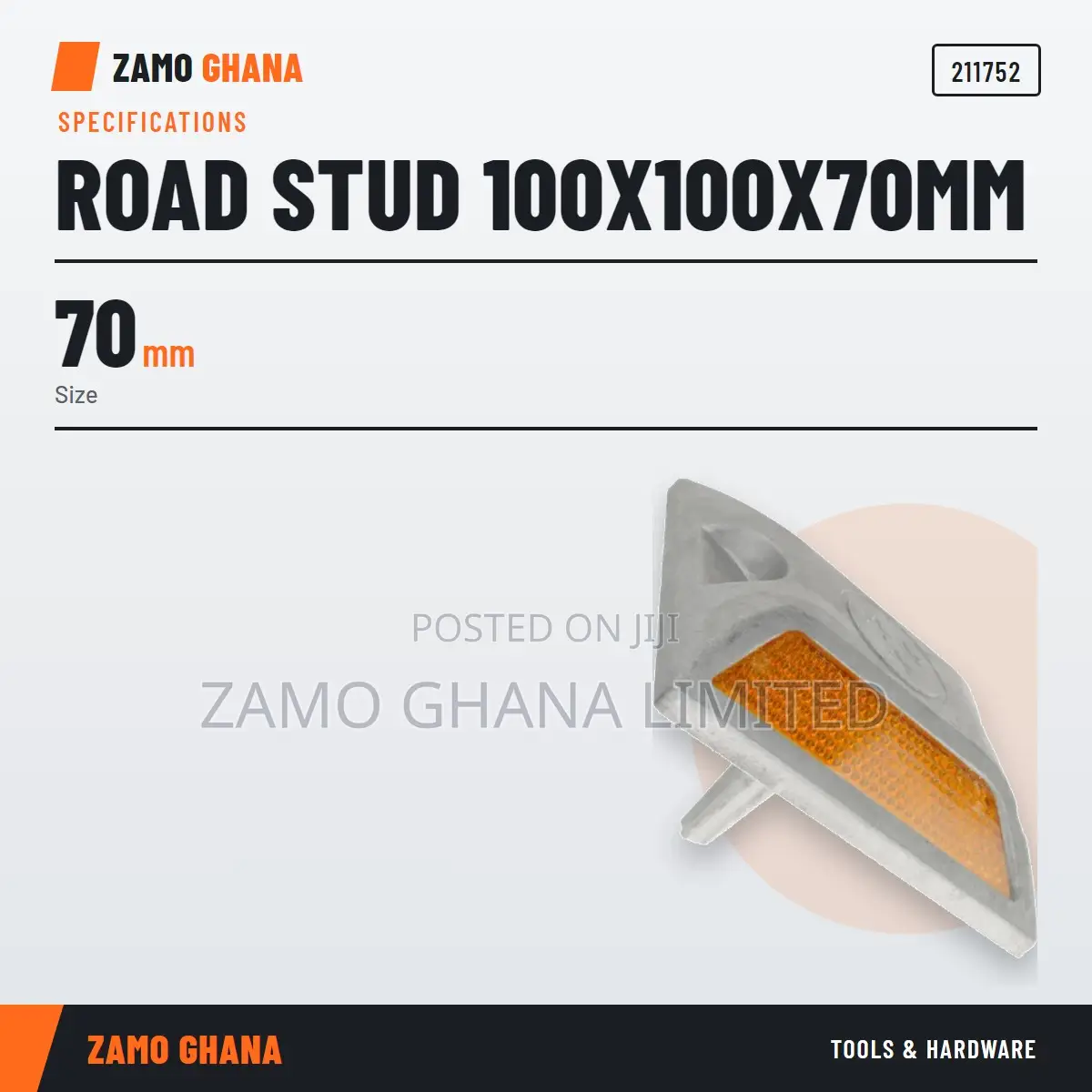 Road Stud 100X100X70Mm - 211752