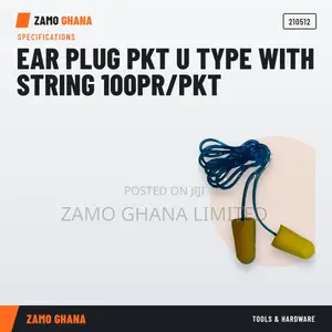 Ear Plug PKT U Type With String 100Pr/PKT - 210512