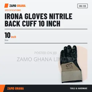 Irona Gloves Nitrile Back Cuff 10 Inch - IRO-125