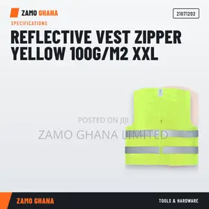 Reflective Vest Zipper Yellow 100g/M2 XXL - 21071202
