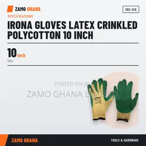 Irona Gloves Latex Crinkled Polycotton 10 Inch - IRO-145