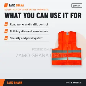 Reflective Vest Zipper Orange 100g/M2 XXL - 21071201