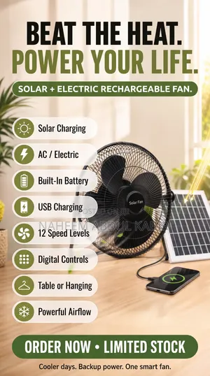 Rechargeable/Solar Fan