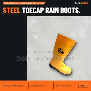 Steel Toecap 44# Midsole Rainboot Yellow/Black -