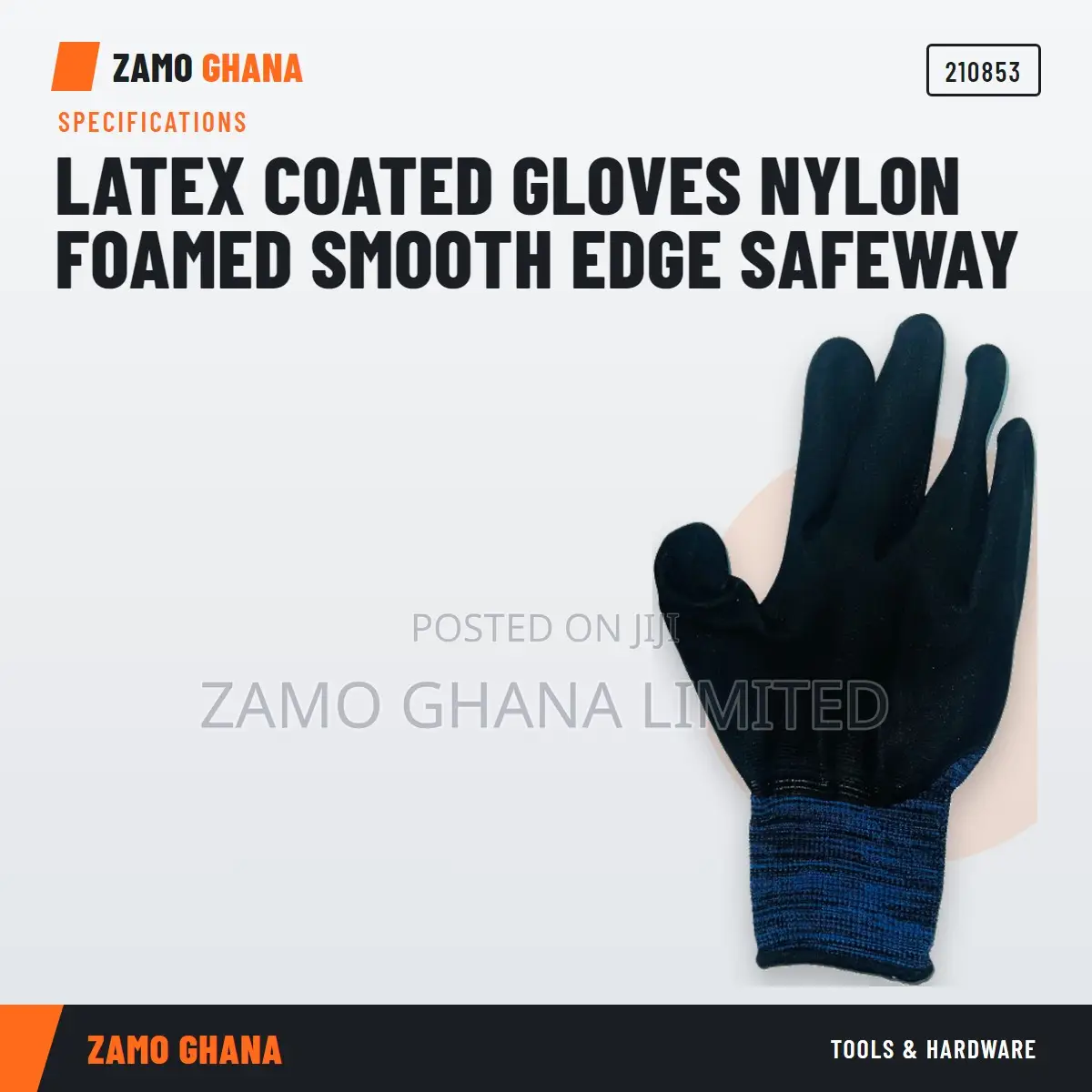 Latex Coated Gloves Nylon Foamed Smooth Edge Safeway - 210853