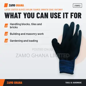 Latex Coated Gloves Nylon Foamed Smooth Edge Safeway - 210853