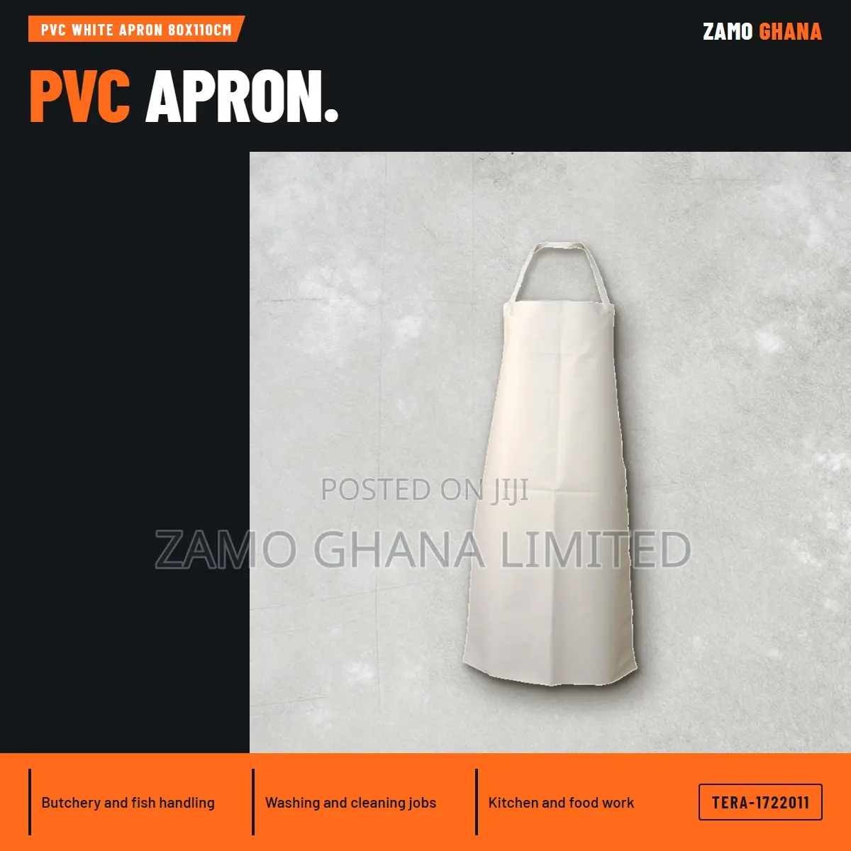PVC White Apron 80X110Cm - TERA-