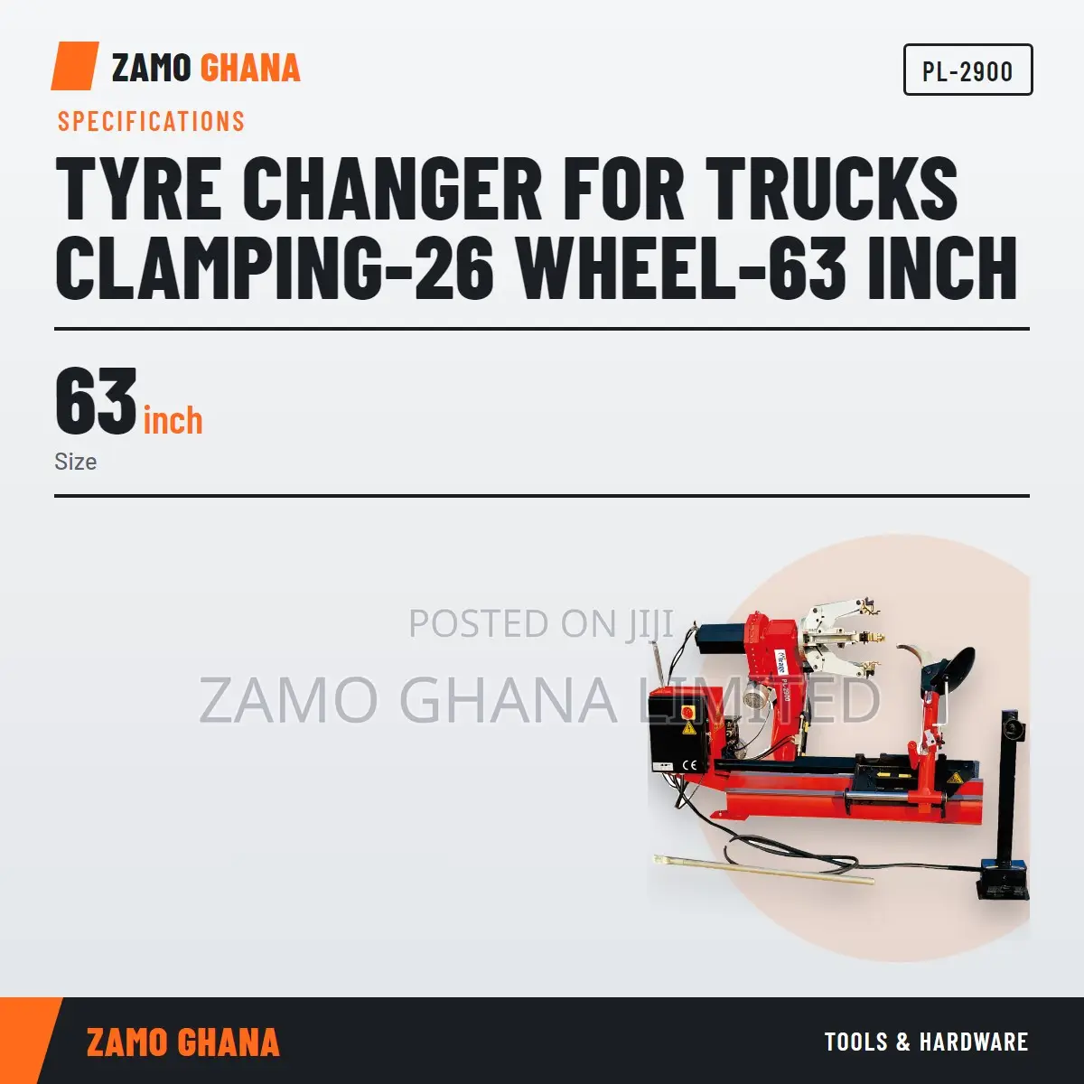 Tyre Changer for Trucks Clamping-26 Wheel-63 Inch - PL-2900