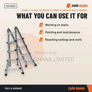 Ferral 4+5 (X2) Telescopic Ladder Aluminium Multi-Purpose - FER-02137