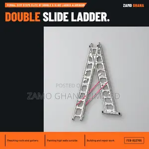 Ferral 2X17 Steps Elite 67 Double 5 Slide Ladder Aluminiu - FER-022705