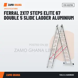 Ferral 2X17 Steps Elite 67 Double 5 Slide Ladder Aluminiu - FER-022705