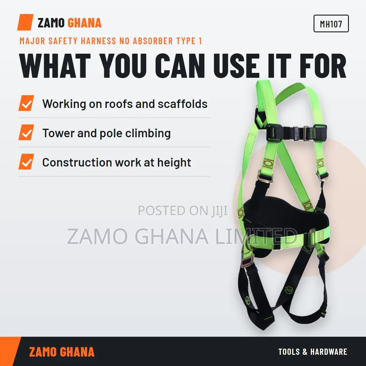 Major Safety Harness No Absorber Type 1 - MH107