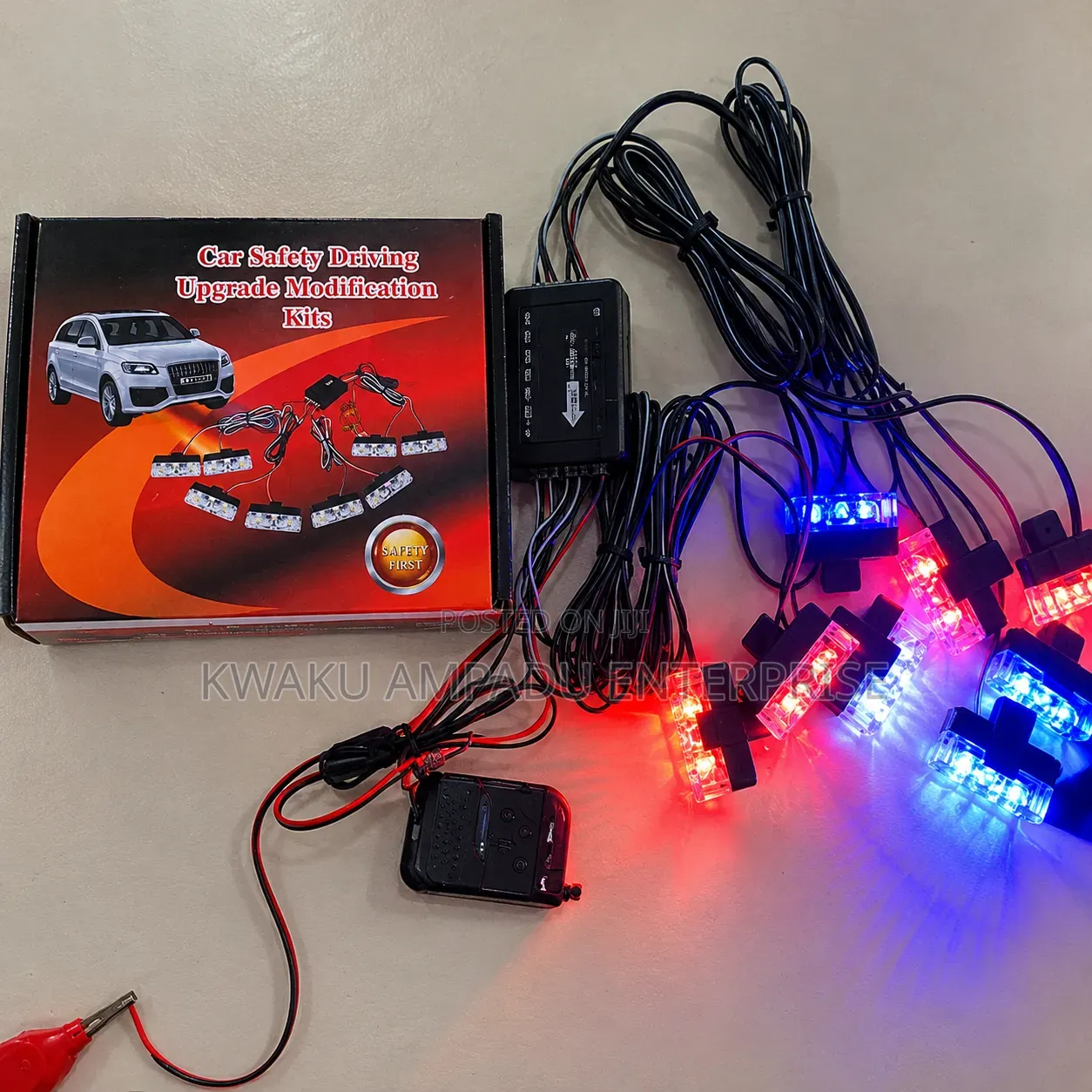 16-Flash Car LED Strobe Light Kit With Remote Control