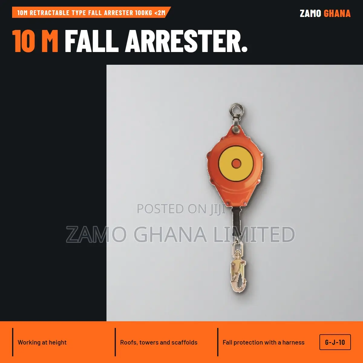 10M Retractable Type Fall Arrester 100Kg <2M - G-J-10