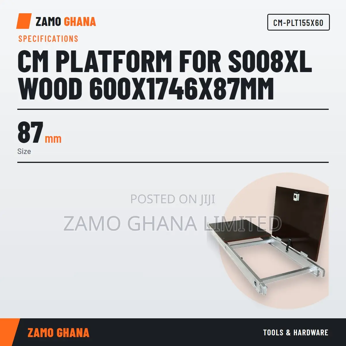Cm Platform for S008Xl Wood 600X1746X87Mm - CM-PLT155X60