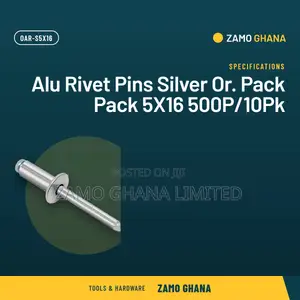 Alu Rivet Pins Silver Or. Pack Pack 5X16 500p/10Pk - OAR-S5X16