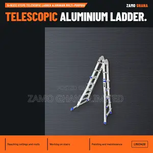 5+5(X2) Steps Telescopic Ladder Aluminium Multi-Purpose - LMG3420
