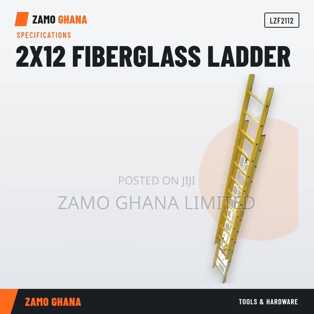 2X12 Fiberglass Ladder - LZF2112